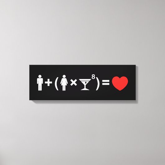 Toile L'équation d'amour pour les femmes (Recto)