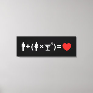 Toile L'équation de l'amour pour les femmes