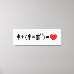 Toile L'équation de l'amour pour les hommes