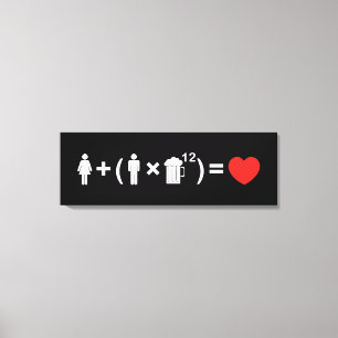 Toile L'équation de l'amour pour les hommes
