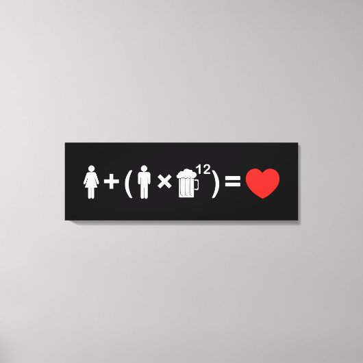 Toile L'équation de l'amour pour les hommes (Recto)
