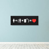 Toile L'équation de l'amour pour les hommes (Insitu (Plancher de Bois))