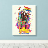 Toile L'équipe du suicide | Harley Quinn Flowers & Rainb (Insitu (Plancher de Bois))