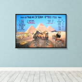 Toile Les 10 Plaies De L'Egypte - Anglais & Hébreu (Insitu (Plancher de Bois))