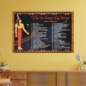 Toile Les 42 Lois De Maat - Affirmations Positives (Insitu(Salon))