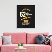 Toile Les 62 premières années - 62e anniversaire cadeau (Insitu(Salon))