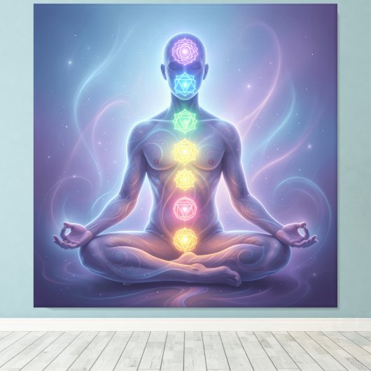Toile Les 7 chakras (Insitu (Plancher de Bois))
