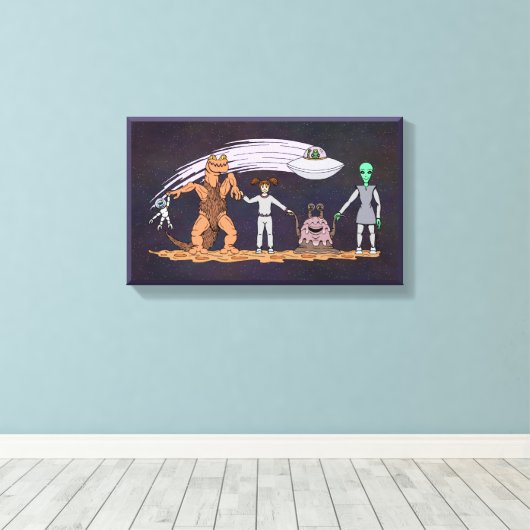 Toile Les Amis Peu Importe Les Différences (Insitu (Plancher de Bois))