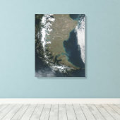 Toile Les Andes rugueuses et enneigées (Insitu (Plancher de Bois))