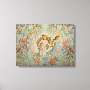 Toile Les anges dans le jardin