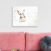 Toile Les animaux de bois aiment le lapin floral Script (Insitu(Salon))
