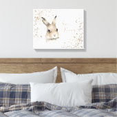 Toile Les animaux de bois aiment le lapin floral Script (Insitu(Chambre))