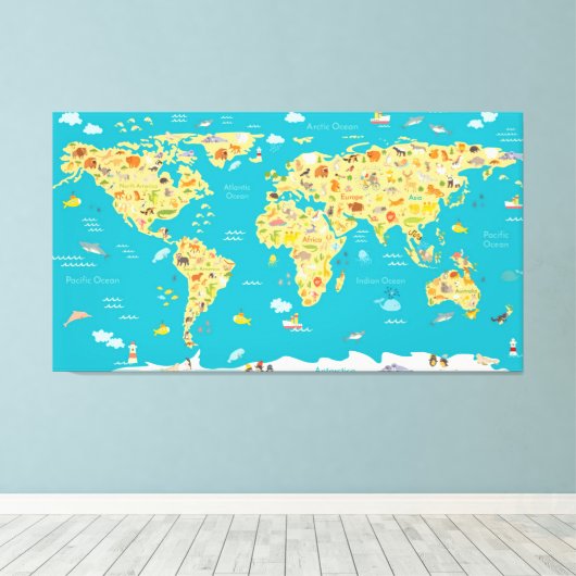 Toile Les animaux du monde (Insitu (Plancher de Bois))