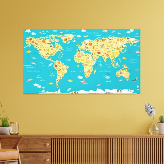 Toile Les animaux du monde (Insitu(Salon))