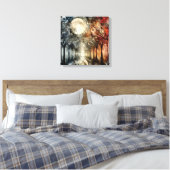 Toile Les arbres forestiers en pleine lune (Insitu(Chambre))