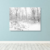 Toile Les arbres neigeux dans les Poconos (Insitu (Plancher de Bois))
