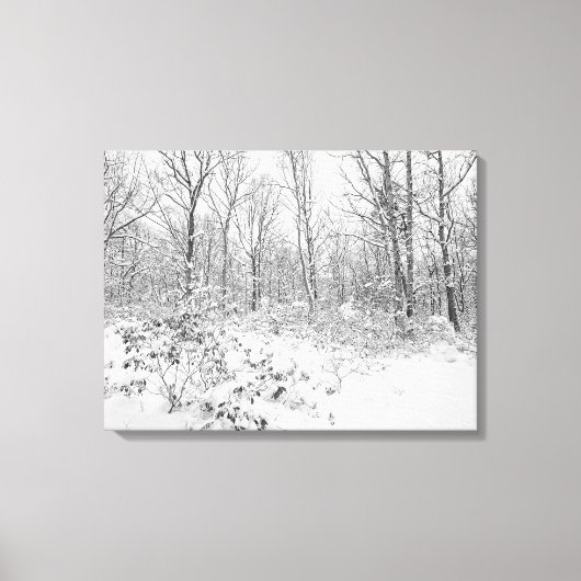 Toile Les arbres neigeux dans les Poconos (Recto)