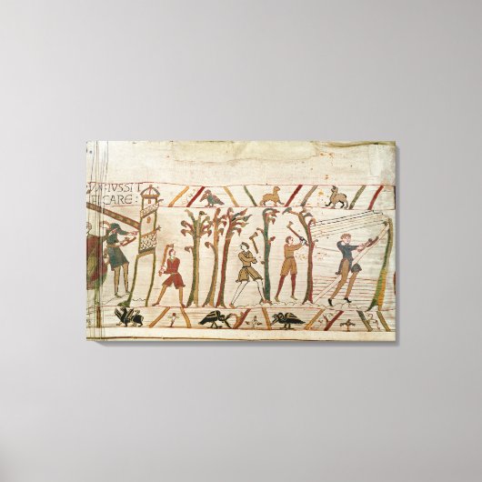 Toile Les arbres sont coupés pour construire les bateaux (Recto)