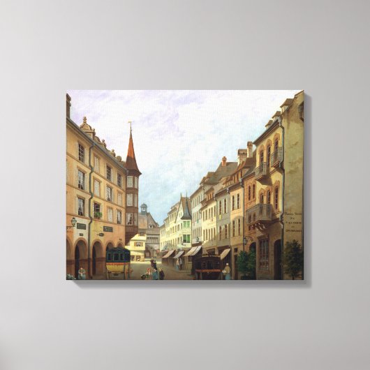 Toile Les Arcades, Grand Rue, Colmar, 1876 (Recto)
