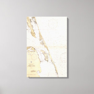 Toile Les banques externes du diagramme nautique de la