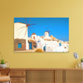 Toile Les bâtiments blancs et les moulins à vent sur (Insitu(Salon))