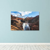 Toile Les cascades | Fitz Roy Mountain, Argentine (Insitu (Plancher de Bois))