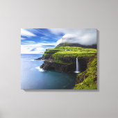 Toile Les cascades | Îles Féroé, Danemark (Recto)