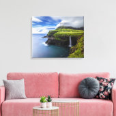 Toile Les cascades | Îles Féroé, Danemark (Insitu(Salon))