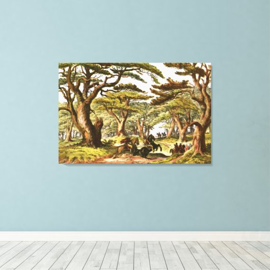 Toile Les Cèdres du Liban (Insitu (Plancher de Bois))