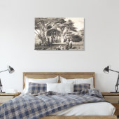 Toile Les Cèdres du Liban, gravés par Freeman (sépia (Insitu(Chambre))