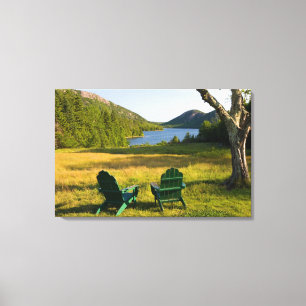 Toile Les chaises Adirondack sur la pelouse de la Jordan