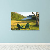 Toile Les chaises Adirondack sur la pelouse du Jourdain (Insitu (Plancher de Bois))