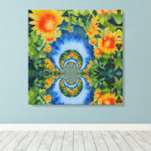 Toile Les champs de tournesol pour toujours (Insitu (Plancher de Bois))