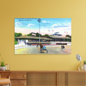 Toile Les chevaux s'entraîner le matin sur la piste (Insitu(Salon))