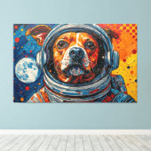TOILE LES CHIENS DANS L'ESPACE-11 (Insitu (Plancher de Bois))