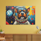 TOILE LES CHIENS DANS L'ESPACE-15 (Insitu(Salon))