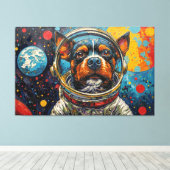 TOILE LES CHIENS DANS L'ESPACE-15 (Insitu (Plancher de Bois))