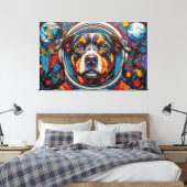 TOILE LES CHIENS DANS L'ESPACE-8 (Insitu(Chambre))