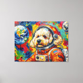 TOILE LES CHIENS DANS L'ESPACE-TOY POODLE 2 (Recto)