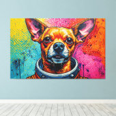 TOILE LES CHIHUAHUAS DANS L'ESPACE 9 (Insitu (Plancher de Bois))