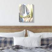 Toile Les chutes de Yosemite | Aquarelle du parc nationa (Insitu(Chambre))