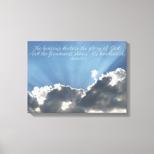 Toile Les cieux déclarent Bible Verse Art Sky Christian (Recto)