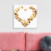 Toile Les coquillages agités forment une forme cardiaque (Insitu(Salon))