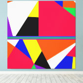 Toile Les couleurs Abstraites géométriques d'Avryl Fleur (Insitu (Plancher de Bois))