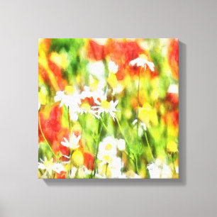 Toile Les Couleurs Du Printemps Par Une Aquarelle Soleil