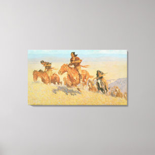 Toile Les Coureurs de Buffles, Big Horn Basin de Remingt