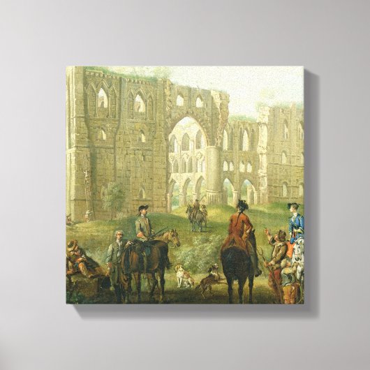 Toile Les coureurs se reposent près des ruines de l'abba (Recto)
