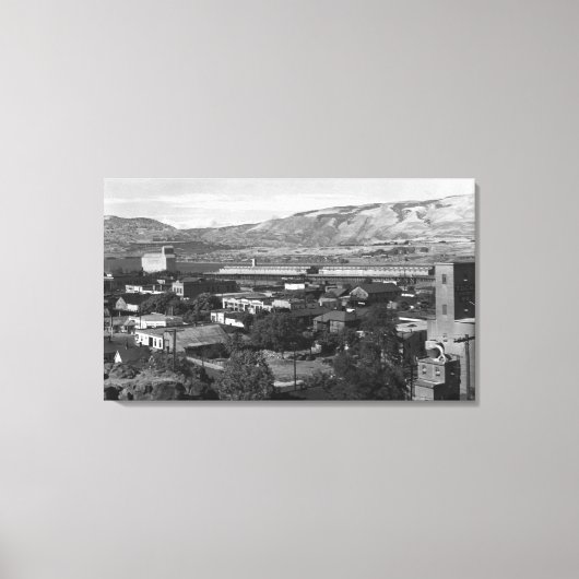 Toile Les Dalles, Oregon Dock Vue depuis 4th Street (Recto)