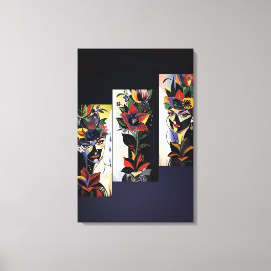 Toile Les dames aux couleurs (Recto)