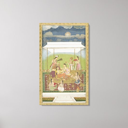 Toile Les dames écoutant de la musique dans un jardin, d (Recto)